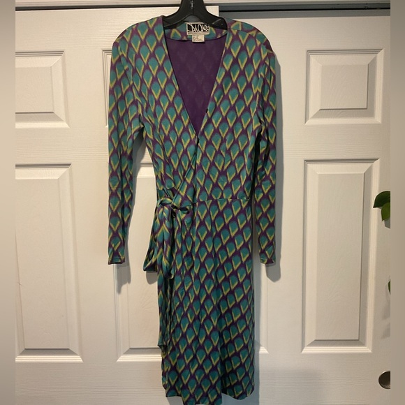 Robe Diane Von Furstenberg Jakarta - Imprimé Diamant, Soie Et Coton, Taille 10 Neuve Avec étiquette